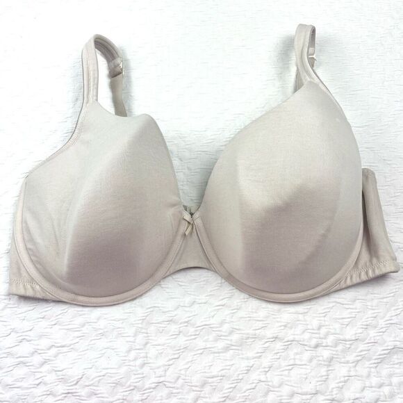 Cacique 44DDD nude tshirt bra beige tan - Picture 1 of 10